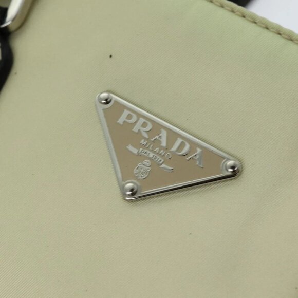 PRADA Hand Bag Nylon Cream Auth - Picture 12 of 16